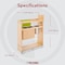 Rev-A-Shelf Maple Wood; Steel; Plastic, Natural Maple, 8.75 in W, 25.5 in H, 21.63 in D 448KB-BCSC-8C - alternate 9